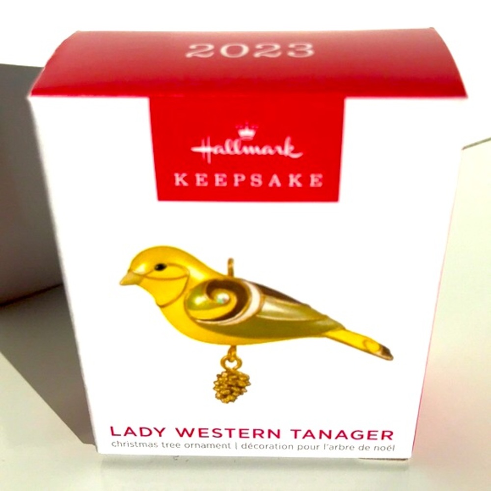 2023 HALLMARK Keepsake LADY WESTERN TANAGER Miniature Ornament BRAND NEW